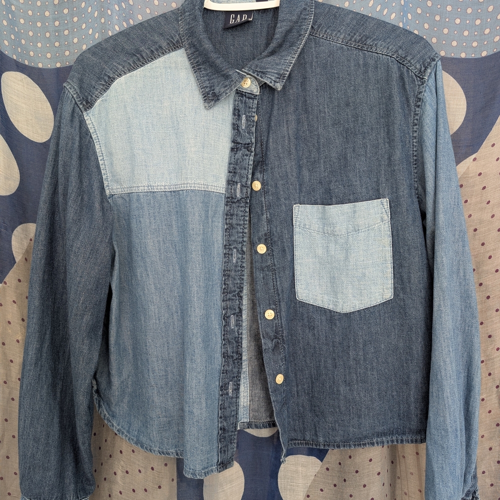 GAP Two-Tone Denim Shirt
